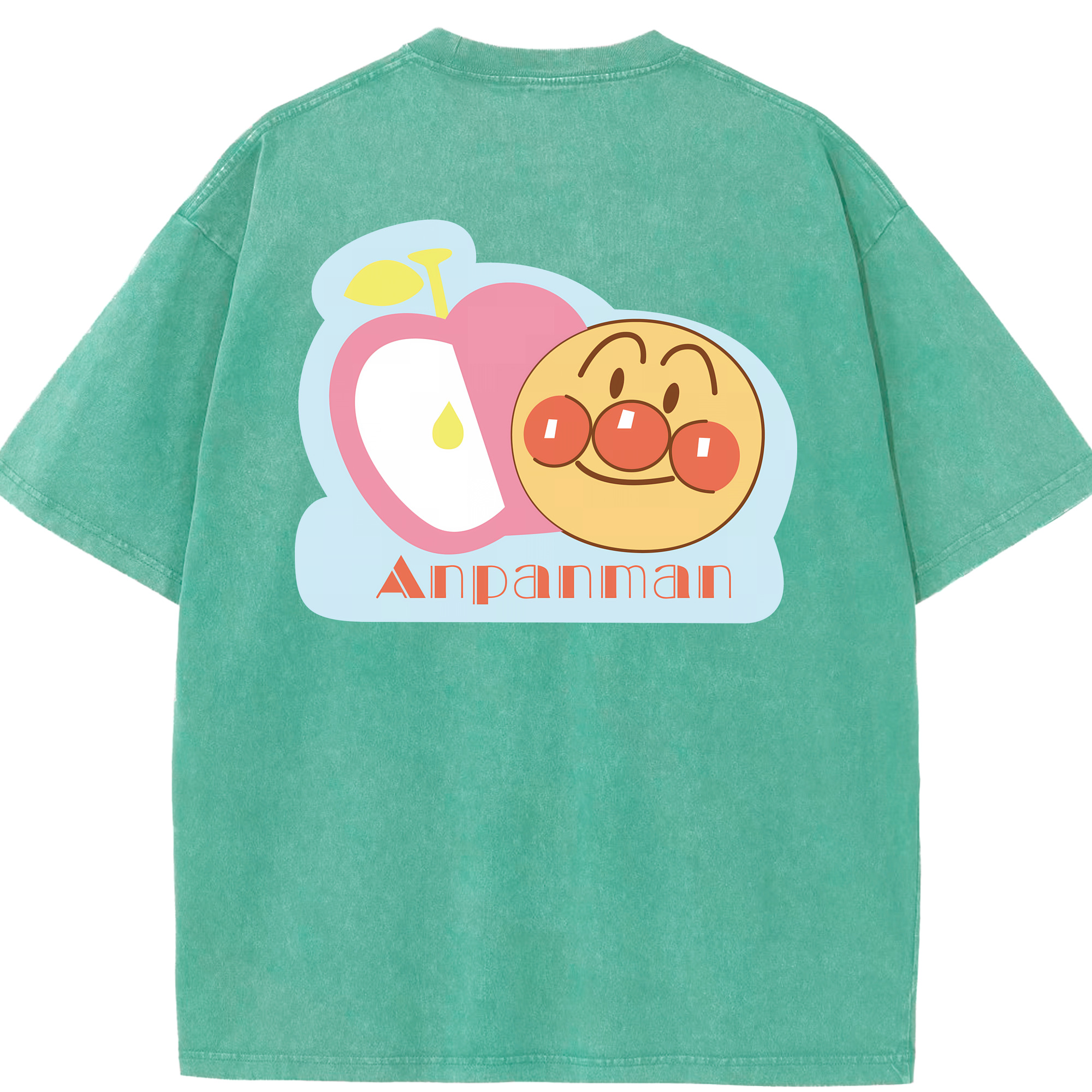 （画像用） アンパンマン Anpanman 綿100% ヴィンテージ風 半袖Tシャツ（背面プリント）